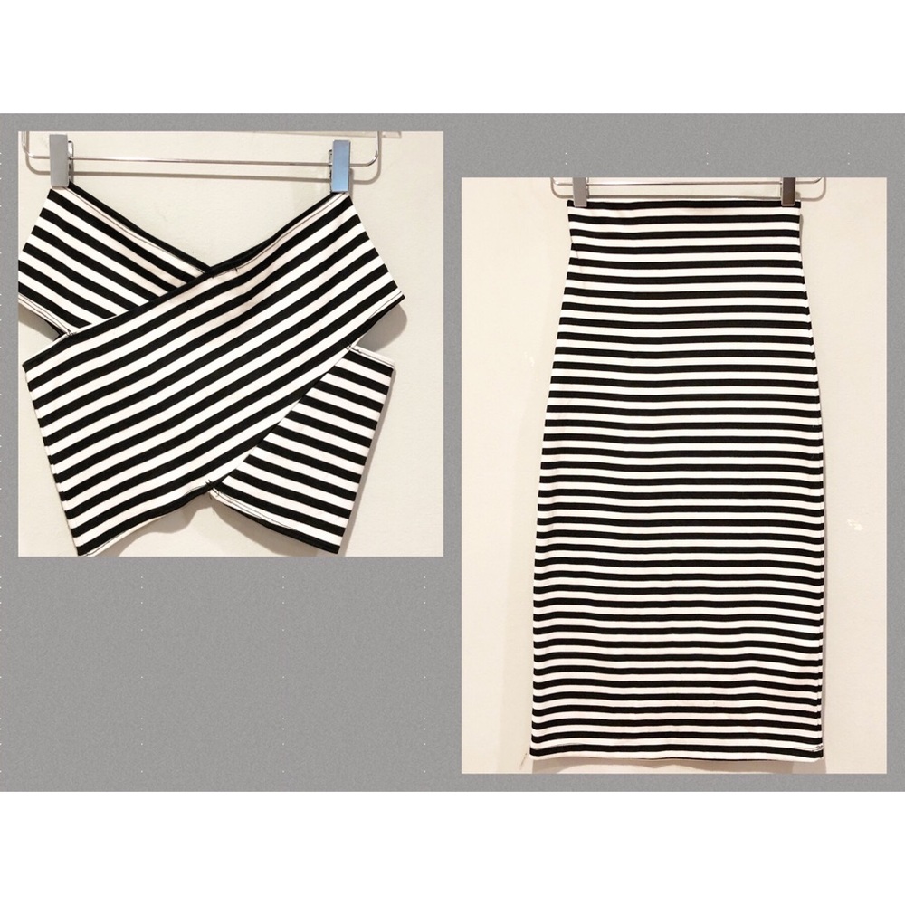 Reformation 2 piece skirt and crop top set